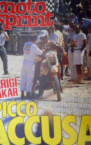 Motosprint 5 1985 Parigi Dakar: sfogo di Picco. Nuova Yamaha 125 e KTM 300 [Q76]