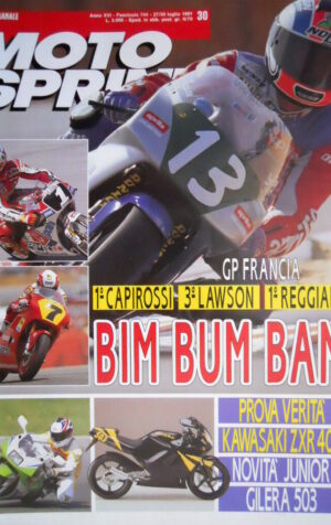 Motosprint 30 1991 GP Francia: Capirossi - Lawson - Reggiani. Kawasaki ZXR [Q77]