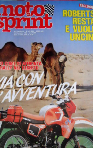 Motosprint 41 1983 Rally deserto. Roberts resta e vuole Uncini. Galeazzi [Q77]