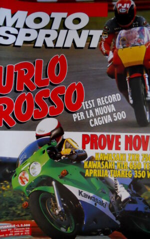 Motosprint 5 1989 Test record per la nuova Cagiva 500. Prove Kawasaki ZXR [Q77]