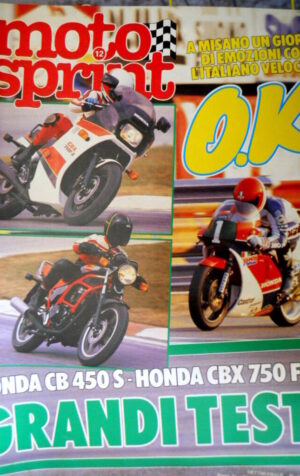 Motosprint 12 1986 Test Honda CB 450 S, Honda CBX 750 F2. USA Superbike [Q78]