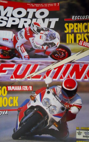 Motosprint 7 1989 Foto Spencer in pista. Prova Yamaha FZR/R. Bubba Shobert [Q77]