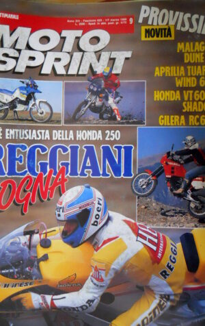 Motosprint 9 1989 Reggiani entusiasta della Honda 250. Malaguti Dune 500 [Q77]