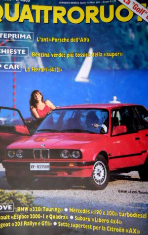 Quattroruote 394 1988 L'anti Porsche dell'Alfa. Top car: Ferrari 412. BMW [Q80]