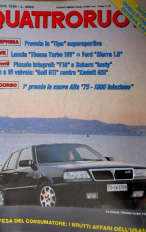 Quattroruote 397 1988 Provata la Tipo supersportiva. Nuova Thema Turbo 16v [Q80]