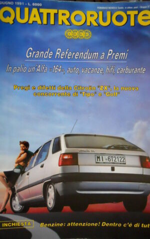 Quattroruote 428 1991 Come va la Citroen ZX, concorrente di Tipo e Golf. [Q82]