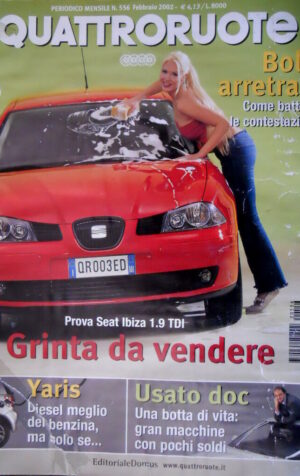Quattroruote 556 2002 Prova Seat Ibiza 1.9 TDI. Yaris diesel. Suv Cayenne. [Q81]