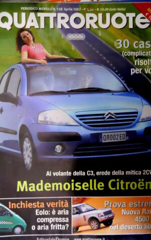 Quattroruote 558 2002 Al volante della Citroen C3. Nuova Range nel deserto [Q81]