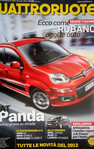 Quattroruote 675 2012 Prova Fiat Panda. Alla sbarra Opel Zafira, Audi Q3 [Q82]
