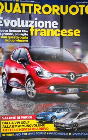 Quattroruote 684 2012 Nuova Renault Clio. Prova Audi A3, Toyota Prius. BMW3 Q82]