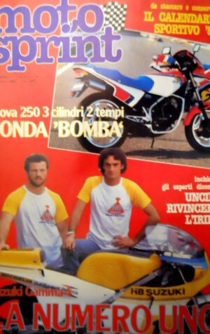 Motosprint 5 1983 Inserto Calendario Sportivo 83. Uncini rivincerà l'iride [Q83]