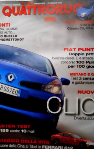 Quattroruote 600 2005 Test: Alfa 159 contro 10 rivali. Ferrari 612. La Clio Q85]