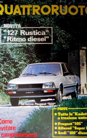 Quattroruote 287 1979 Nuova 127 Rustica e Ritmo Diesel. Audi 100. Peugeot [Q92]