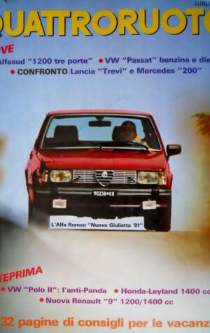Quattroruote 309 1981 Confronto Lancia Tevi - Mercedes 200. VW Passat  [Q93]