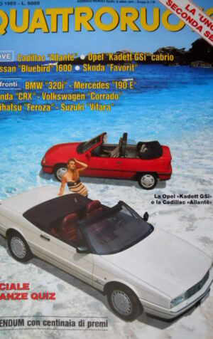 Quattroruote 405 1989 Prova Cadillac Allanté e Opel Kadett GSi. VW Corrado [Q91]