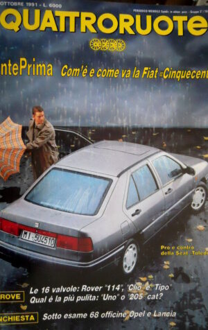 Quattroruote 432 1991 Come va la Fiat Cinquecento. Pro e contro Seat Toledo Q97]