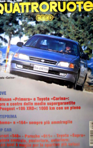 Quattroruote 460 1994 La Toyota Carina. Top Car: Porsche 911, Ferrari 348  [Q92]