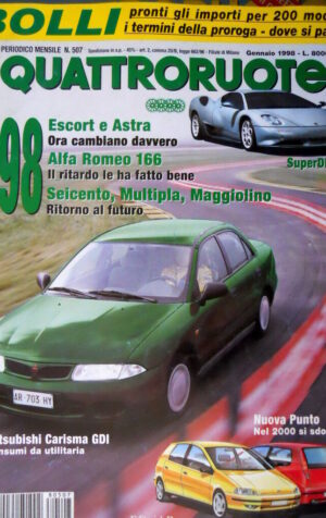 Quattroruote 507 1998 Doppia nel 2000 la nuova Punto. Alfa 166.Superdiablo [Q91]
