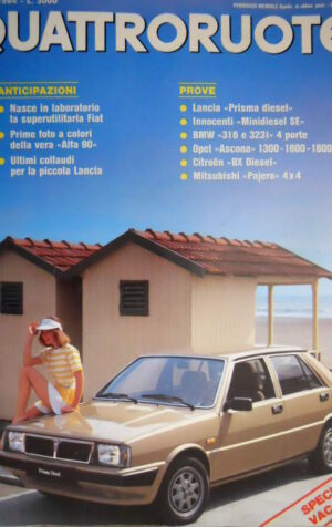 Quattroruote 345 1984 Foto a colori della vera 'Alfa 90'. Lancia Prisma  [Q100]