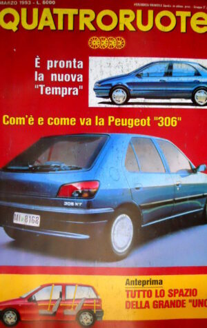 Quattroruote 449 1993 Spazio della grande Uno. Come va la Peugeot 306 [Q102]