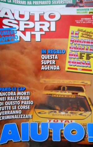 Autosprint 1/2 1992 Inserto Pagine Gialle da Corsa. Morti nei Rally Raid  [Q104]