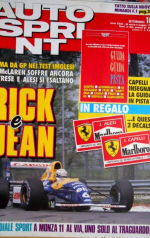 Autosprint 18 1992 Inserto 'Capelli insegna la guida in pista'. Test Imola Q104]
