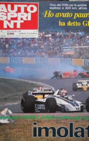 Autosprint 38 1980 Imola: incidente Villeneuve. Foto Poster uomini Lancia [Q105]