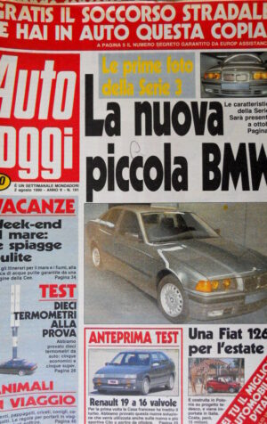 Auto Oggi 191 1990 Prime foto della BMW serie 3. La Fiat 126. Renault 19 [Q106]