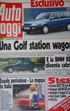 Auto Oggi 198 1990 La BMW 850 diventa cabrio. Test Hyundai S-Coupé LS [Q106]