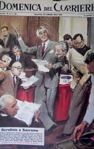 La Domenica del Corriere 2 1963 Selezione Festival Sanremo: Vittorio De Sica C56