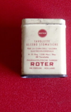 Confezione originale anni 60 TAVOLETTE ROTER ULCERO STOMATICHE  [MD1]