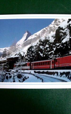 Cartolina Postcard Locomotiva Glacier Express Monte Cervino  [TR8-31 ]