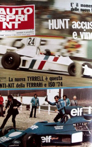 Autosprint 15 1974 James Hunt / Nuova Tyrrell / Gordon Murray  [SC.36]