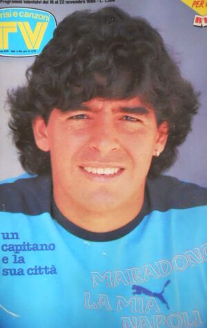 TV Sorrisi e Canzoni n°46 1986 Maradona e Napoli - con cartolina BINGO [C69]