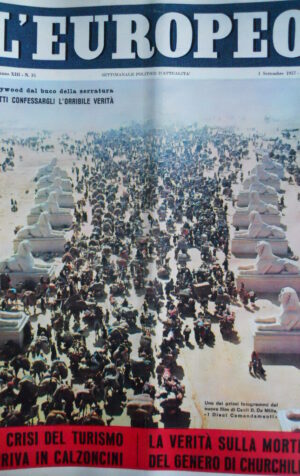 L' EUROPEO n°35 1957 Copertina scene film 10 Comandamenti [C74]