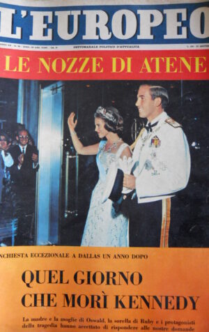 L' EUROPEO n°39 1964 Le Nozze di Atene - Intervista madre Oswald Kennedy [C76]
