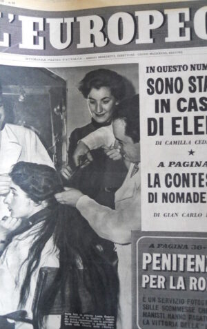 L' EUROPEO n°49 1952 Edda Ciano - Vittoria del Derby LAZIO ROMA 1-0 [C77]