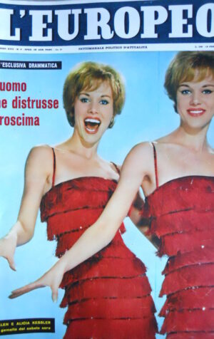 L' EUROPEO n°8 1961 Le gemelle Kessler - Ernest Hemingway e Fidel Castro  [C74]