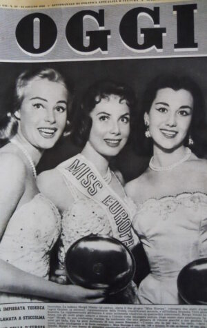 OGGI n°24 1956 Miss Europa - Madre di Rennes Denise Labbè  [C78]