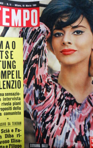 TEMPO n°11 1961 Giovanna Ralli - Farah Diba Scià con regina Elisabetta [C89]