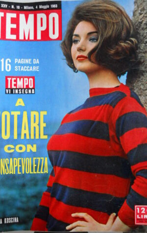 TEMPO n°18 1963 Silva Koscina - Onorevole Fanfani - Partiti votazioni [C90]