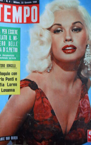 TEMPO n°4 1958 Mamie Van Doren - A colloquio con Carlo Ponti e Sofia Loren [C90]