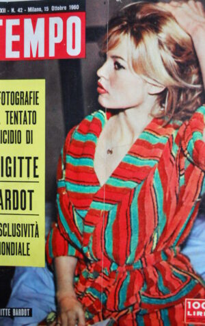 TEMPO n°42 1960 foto esclusive del tentato suicidio di Brigitte Bardot  [C86]