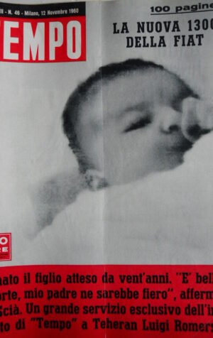 TEMPO n°46 1960 Nascita del primo figlio Scià e Farah Diba - Fiat 1300 [C87]