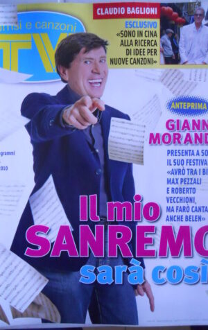 TV Sorrisi e Canzoni 48 2010 Gianni Morandi Claudio Baglioni Belen Rodriguez D18
