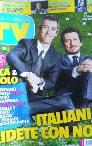 TV Sorrisi e Canzoni n°10 2014 Ligabue Tutto su di me - Elena Sofia Ricci [D18]