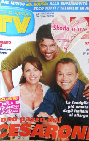 TV Sorrisi e Canzoni n°8 2008 Silvio Muccino Carla Bruni Alessandro Gassman[D10]