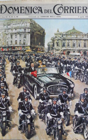 Domenica Del Corriere n°14 1960 Mussolini De Gaulle Kruscev [D23]