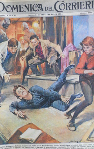 Domenica Del Corriere n°50 1960 cover incidente Domenico Modugno  [D23]