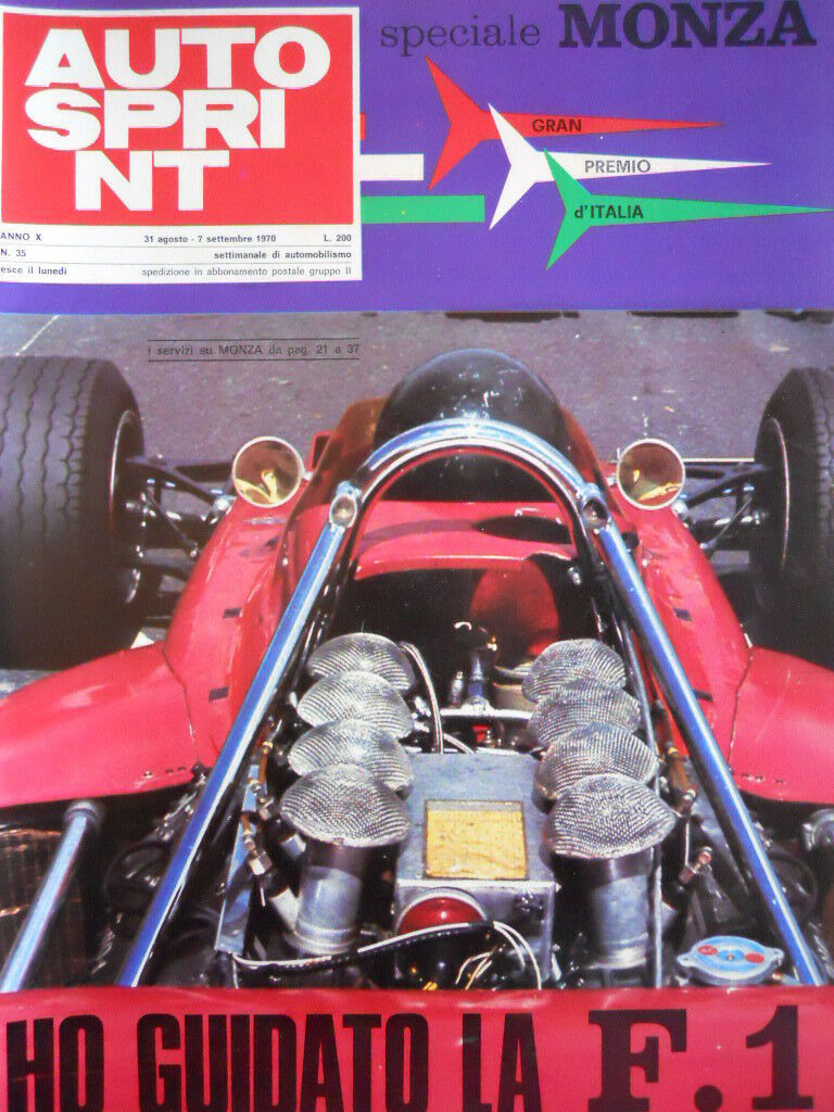 Autosprint n°35 1970 Citroen GS 1000 -Incidente Ignazio Giunti Curva Ascari [P47